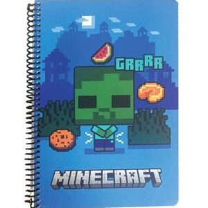 Minecraft Grrrr B/5 Linjerad Spiralanteckningsbok 70 sidor