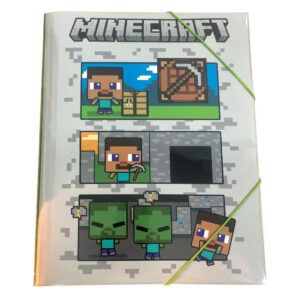 Minecraft Block World A4-mapp med resår