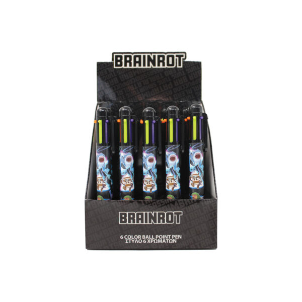 Brainrot svart 6-färgspenna