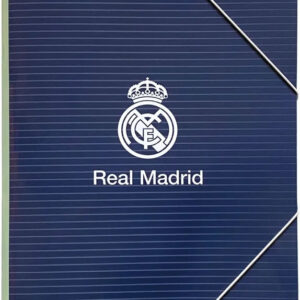 Real Madrid blå A4 elastisk mapp