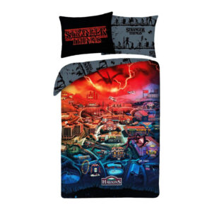 Stranger Things Hawkins påslakanset 140×200 cm, 70×90 cm microfiber