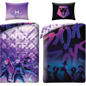 K-pop Demon Hunters Enemies vändbart påslakanset 140×200 cm, 70×90 cm microfiber
