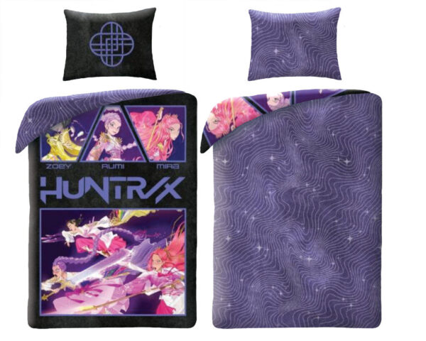 K-pop Demon Hunters Honmoon dubbelvänt påslakanset 140×200 cm, 70×90 cm microfiber