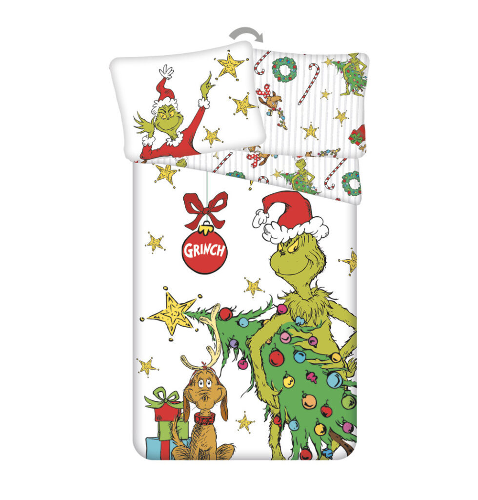 The Grinch Grinchmas påslakanset 140x200 cm, 70x90 cm