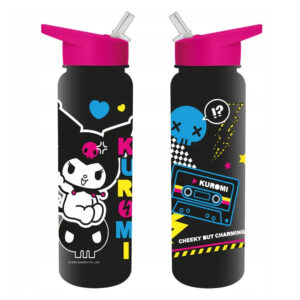 Hello Kitty Punk Kuromi Kuromi Punk flaska med sugrör 700 ml