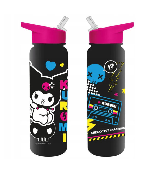 Hello Kitty Punk Kuromi Kuromi Punk flaska med sugrör 700 ml