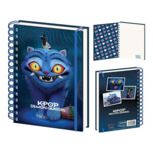 K-pop Demon Hunters Derpy 3D spiralanteckningsbok, linjerad A5