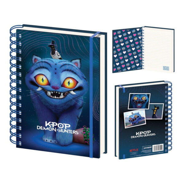 K-pop Demon Hunters Derpy 3D spiralanteckningsbok, linjerad A5