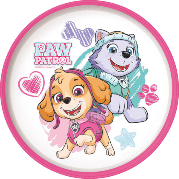 Paw Patrol halkfri mikrovågssäker tallrik 19,5 cm