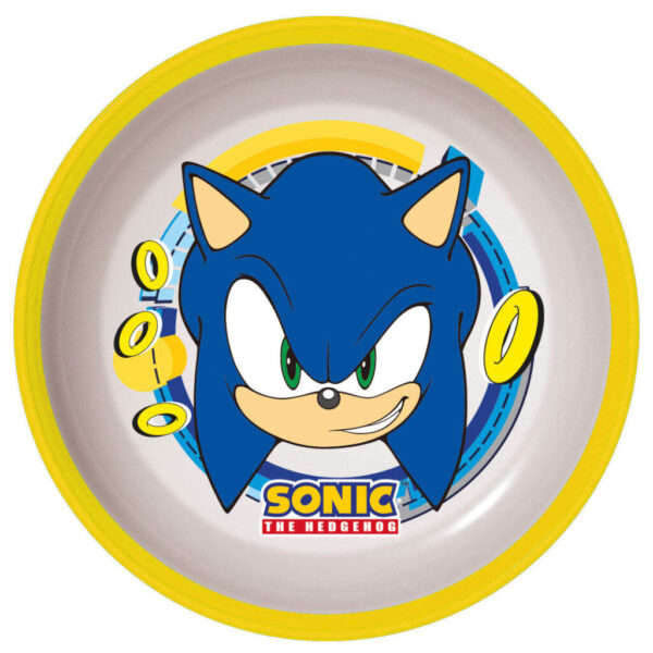 Sonic the Hedgehog Rings mikrovågssäker djup tallrik 14,5 cm