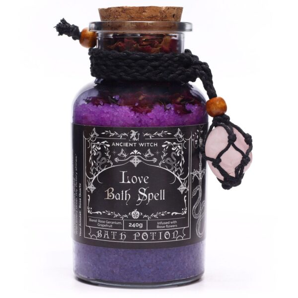 Ancient Witch Badelixir & Rosenkvarts Amulett - Kärlek