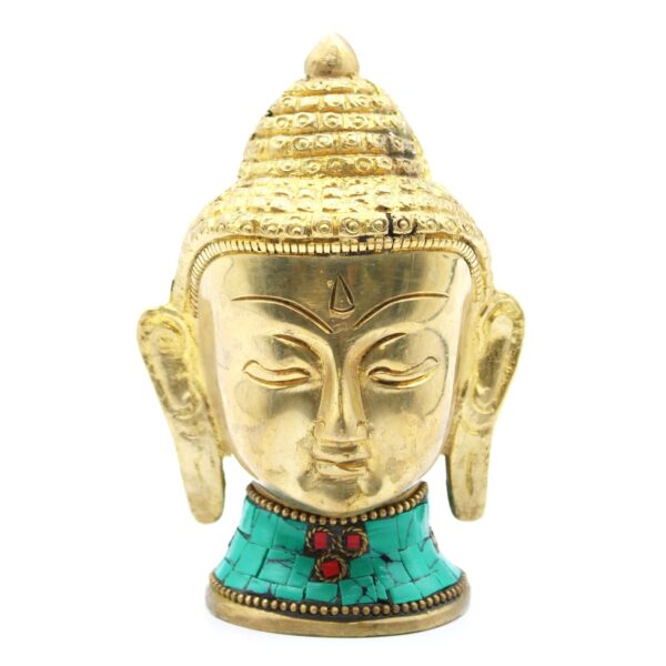 Buddhafigur i Mässing - Stort Huvud - 11.5 cm