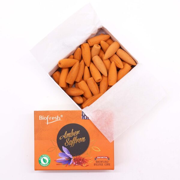 Biofresh Tillbakaflöde Rökelsekoner (40 koner) - Bärnsten Saffran