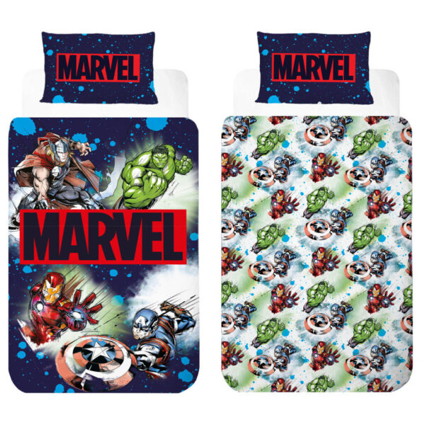 Marvel Avengers in Action påslakan 140×200 cm, 70×90 cm