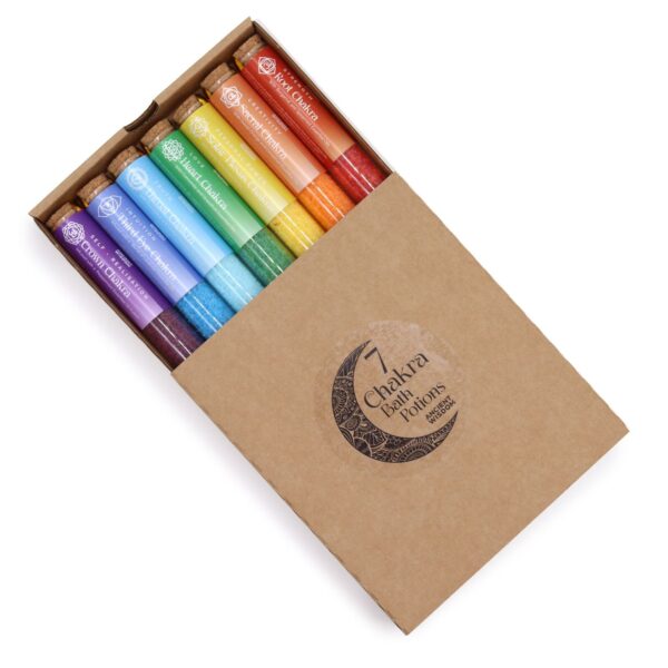 Chakra Badsalt i Flaskor - Presentpaket om 7