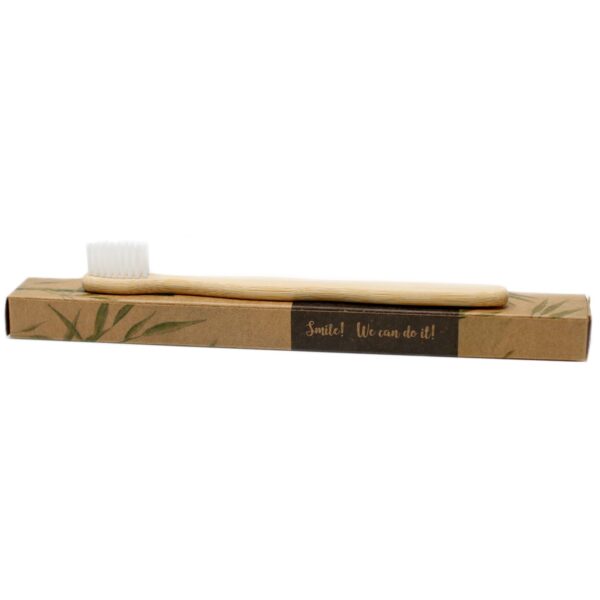 Tandborste av Bambu - Vit - Familjepaket - Medium - 4-pack