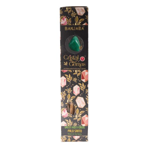 Banjara Cristal Gemas Rökelsepinnar – Grön Aventurin & Palo Santo