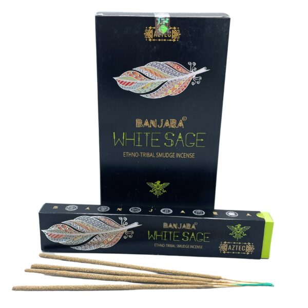 Banjara Tribal Rökelsepinnar - Vit Salvia