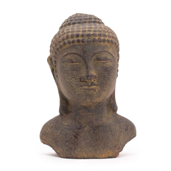 Buddhahuvud i Lugn - Grå