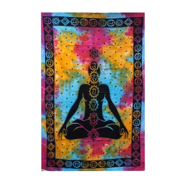Dubbelt Bomullsöverkast + Väggdekoration - Chakra Buddha