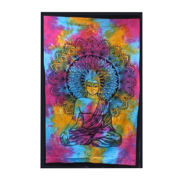 Enkelt Bomullsöverkast + Väggdekoration - Fridfull Buddha