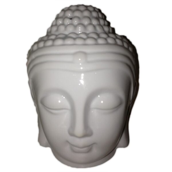 Buddhas Huvud Oljebrännare - Vit