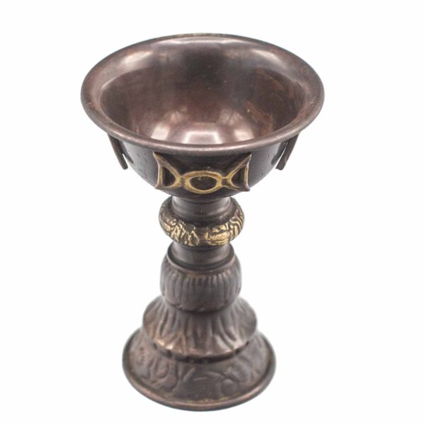 Antik Ritualbägare i Koppar med Trippel Måne 8x13cm