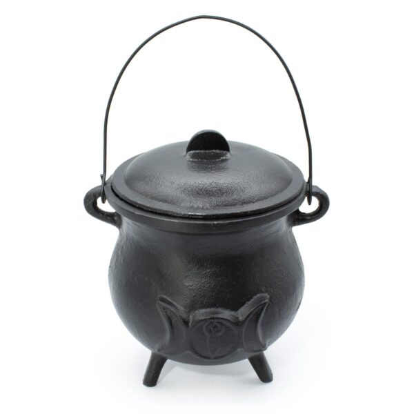 Extra Stor Gjutjärnskittel med Tre Månar - 23x18 cm (minst 4 kg)