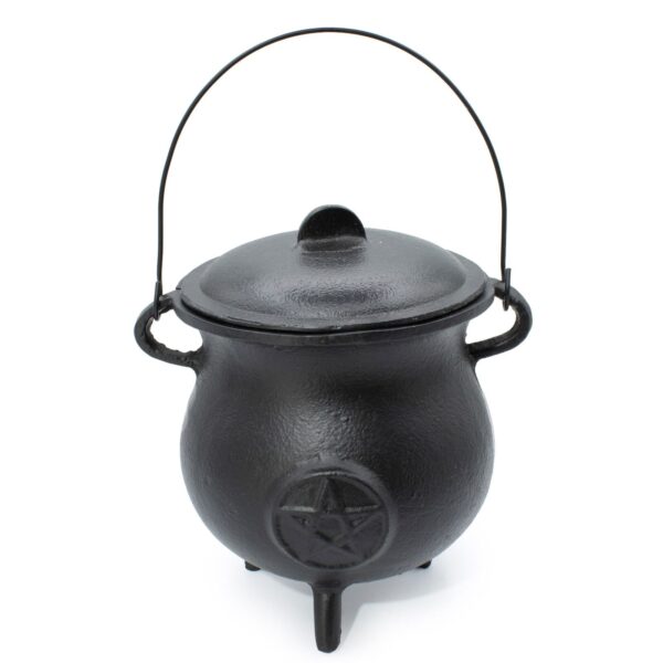 Extra Stor Gjutjärnskittel med Pentagram - 23x18 cm (minst 4 kg)