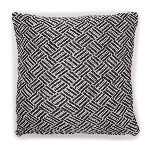 Klassisk Kuddfodral - Korsmönster Svart - 40x40cm - 2-pack