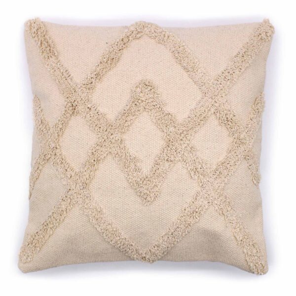 Klassisk Kuddfodral - Lyx Korsmönster Krämfärg - 45x45cm - 2-pack