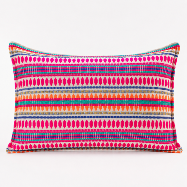 Klassiskt kuddfodral - Neonränder - 30x50 cm - Lumber Style - 2-pack
