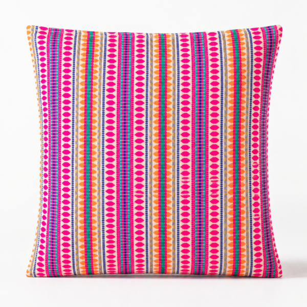 Klassiskt kuddfodral - neonränder - 60x60 cm - Jumbo-stil - 2-pack