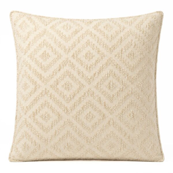 Kuddfodral i klassisk stil - neutral Geo Creme - 60x60 cm - Jumbo-stil - 2-pack