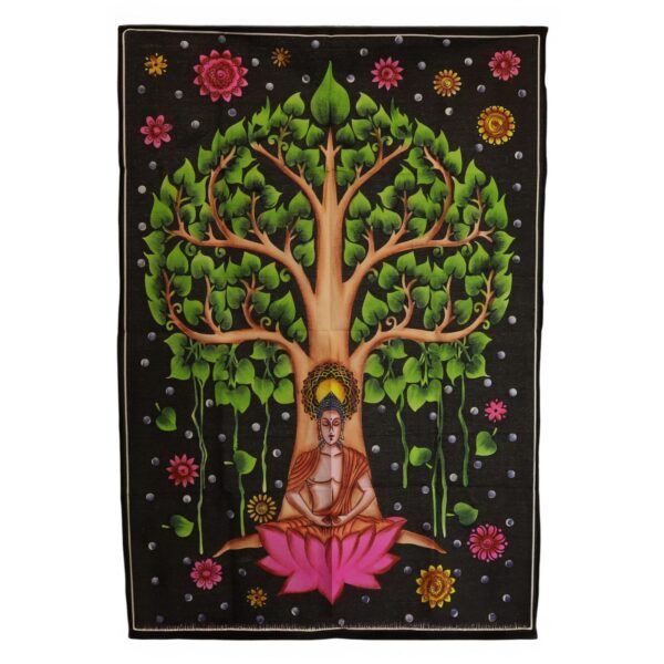 Väggdekoration i Bomull (70x110cm) - Buddha Bodhiträd