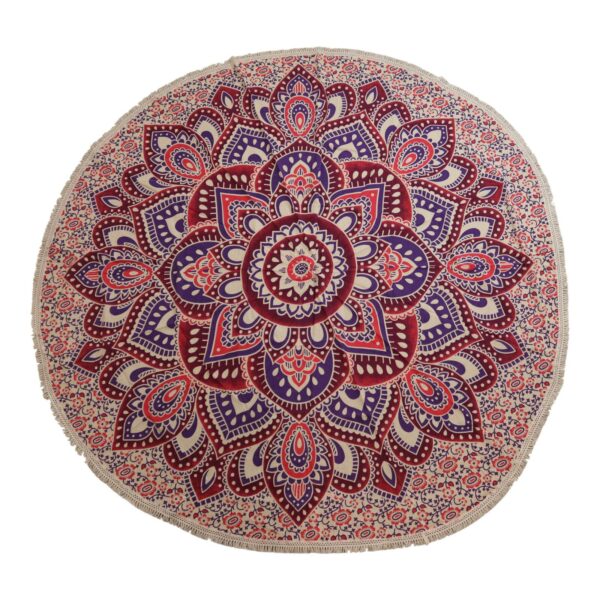 Stor Mandala Väggdekoration i Bomull (180cm) - Rosa & Lila