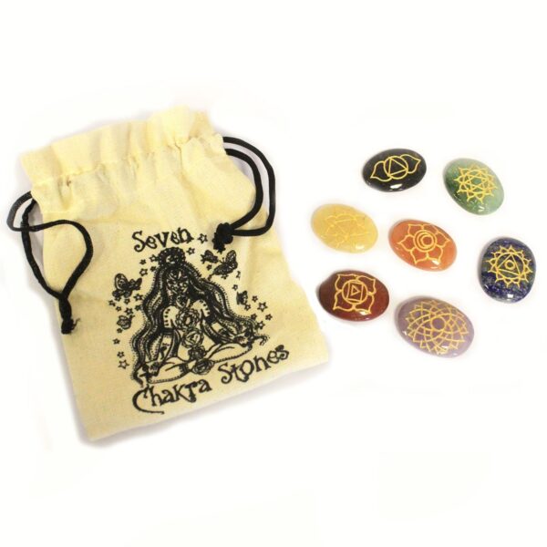 Chakra Set - Stora Stenar (Ovala)