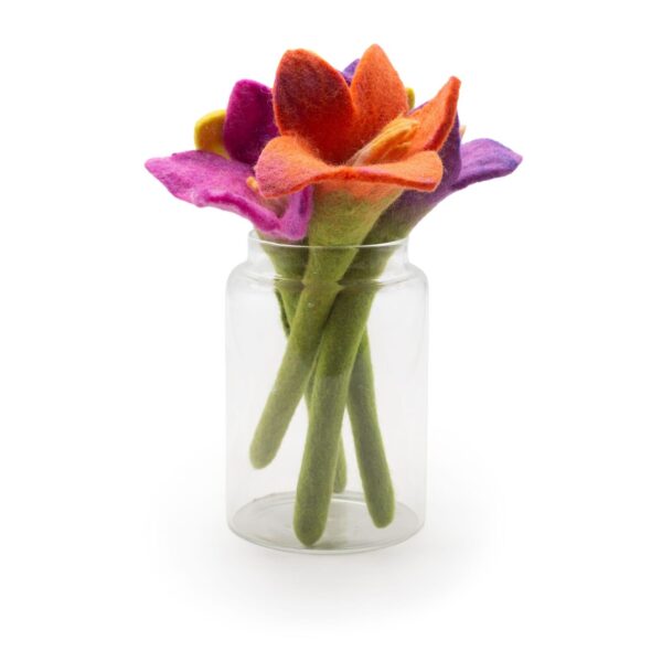 Filtblommor - lilja (10 olika färger) - 10-pack