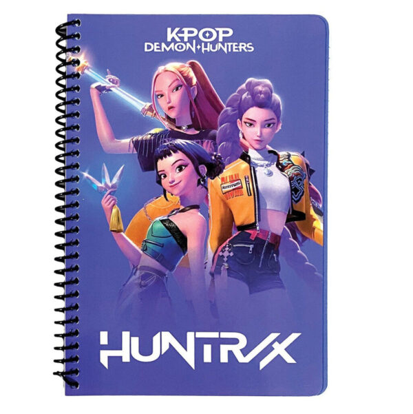 K-pop Demon Hunters Warriors B5 linjerad spiralanteckningsbok, 105 sidor