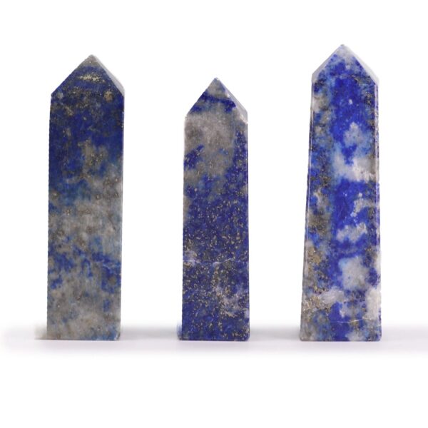 Obeliskspetsar i Ädelsten - Afghansk Lapis - 3-pack