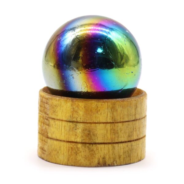 Ädelstenskula med Stativ 40mm - Ametist Aura