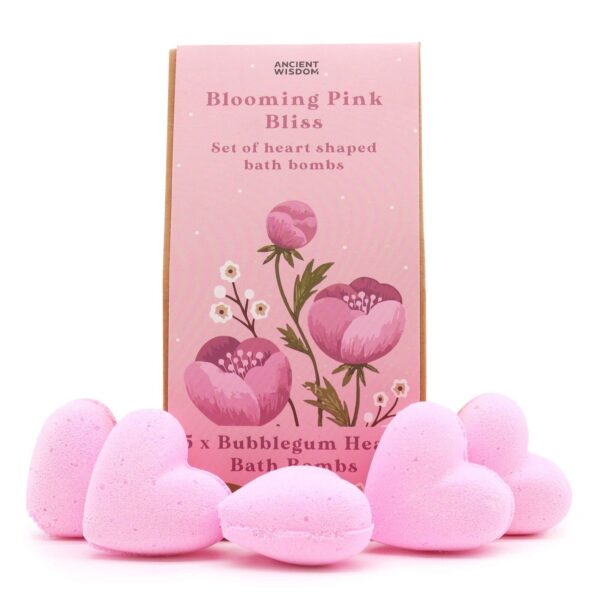 Presentset med Hjärtformade Badbomber - Blommande Glädje