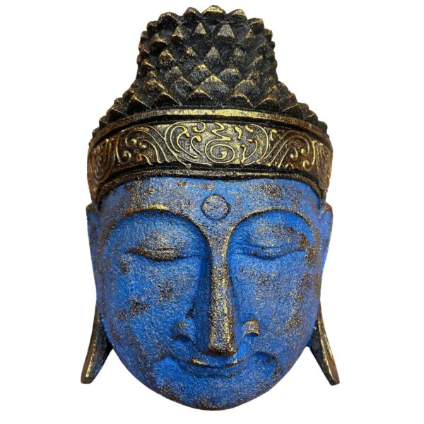 Dekorativ Buddhahuvud - 25cm - Blått Skimmer