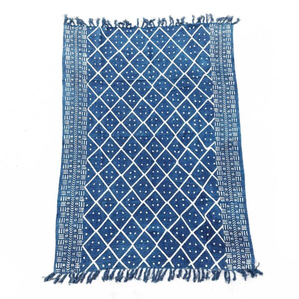 Handgjord Indigo-Pläd - 170x120cm - Midnatt Heerak