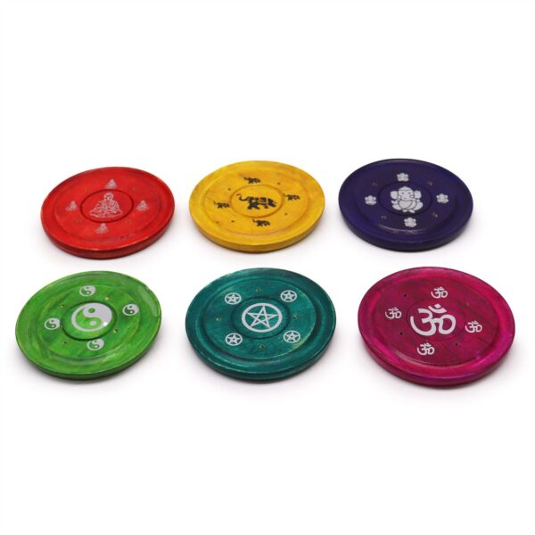 Rökelsehållare - Skivor i Olika Design - 6-pack