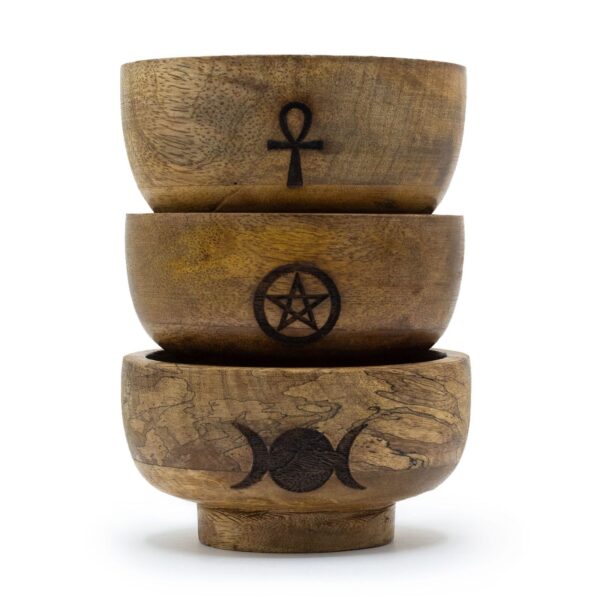 Liten Ritualskål Rökelsehållare till Koner 11x5.5cm - (blandade - pentagon) - 3-pack