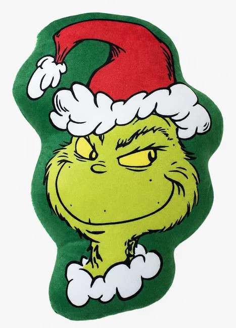 The Grinch Grön Smile formad dekorativ kudde 36x23 cm