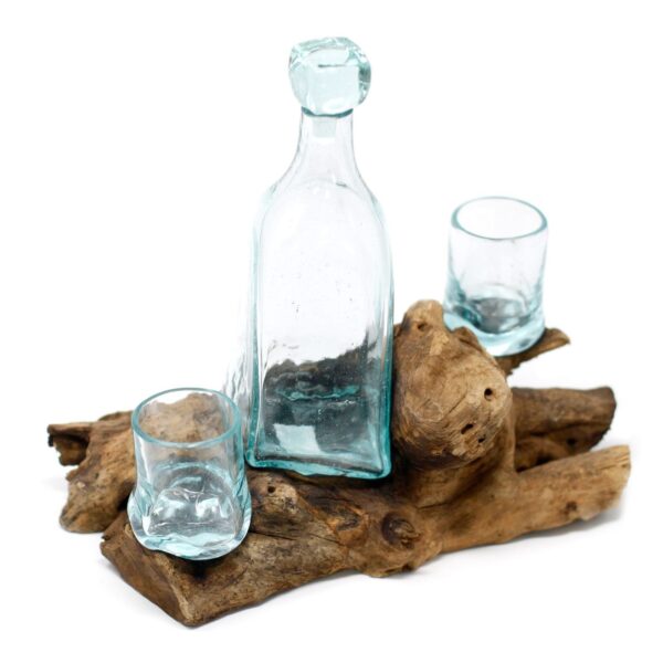 Smält Glas på Trä - Whisky Set - 2-pack