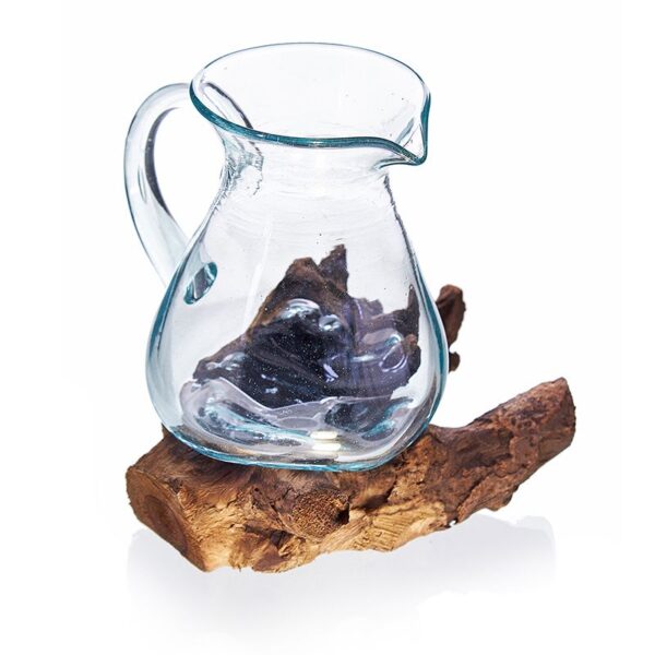 Smält Glas på Trä - Vattenkaraff