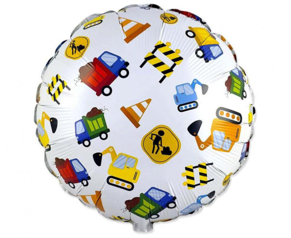 Byggarbetsplats folieballong 45 cm (WP)